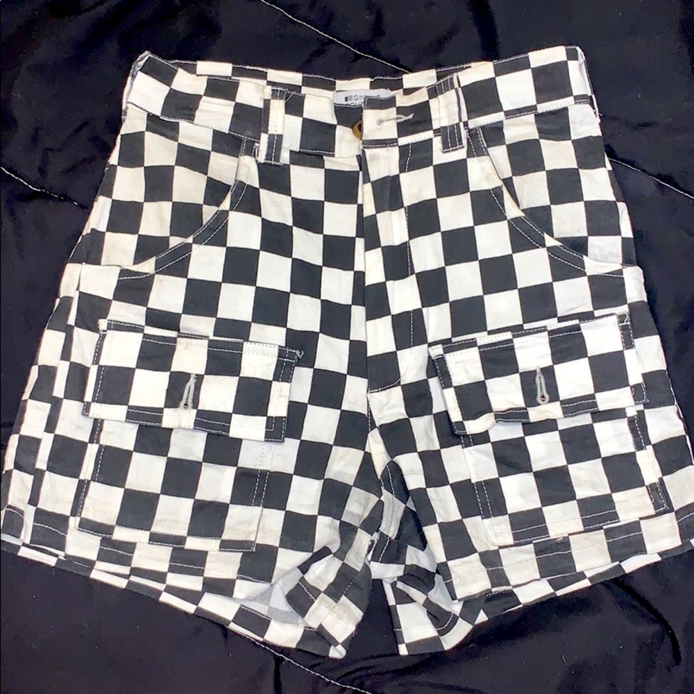 Beginning Boutique Checkered Shorts